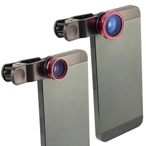 Kit Objectif fish-eye à 180° + Objectif grand angle + Objectif Micro pour iPhone 4 4S 4G 5 5G DC264R