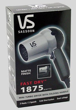 HELEN OF TROY CORP VS768 MINI TURBO HAIR DRYER 1875 watts