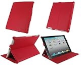 rooCASE Slim-Fit (Red) Folio Case Cover with Multi Adjustable Viewing Angles for for Apple iPad 2 / iPad 3 / The new iPad (Automatically Wakes and Puts the iPad to Sleep)