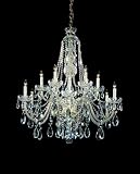 Crystorama 1112-PB-CL-SAQ Traditional Crystal Chandelier, Polished Brass Finish - Trimmed with 100% Swarovski Spectra