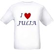 I LOVE JULIA - Name-series - White T-shirt