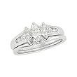14K White Gold Diamond Wedding Set - 0.50 Ct.
