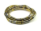 Bendy Flexible and Shapeable Snake Necklace in Silver and Yellow Tone