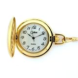 Colibri Pocket Watch with Chain Mens Gold-Tone Easy to Read Numbers PWS096042 by Colibri