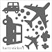 【ウォールステッカー】【harry sticker vehicle (乗り物)】転写式 hst-45-0004 サイズ:45cm×45cm グレー