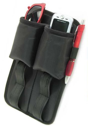 Multifunctional Cell Phone Sunglass Car Seat Organizer -- Black