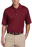 Greg Norman Men's Performance Polo,Maroon,X-Large
