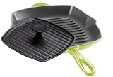 Le Creuset Enameled Cast-Iron Panini Press and Skillet Grill Set, Kiwi