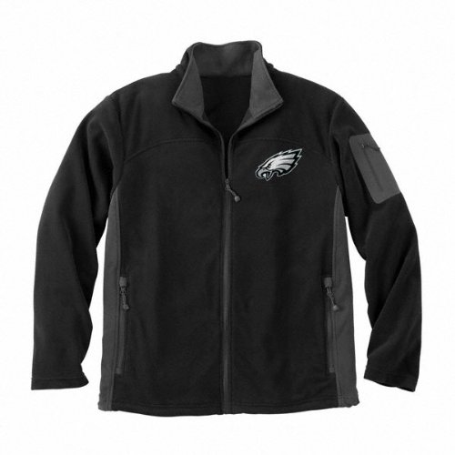 Philadelphia Eagles Black Full Zip Micro Fleece Jacket