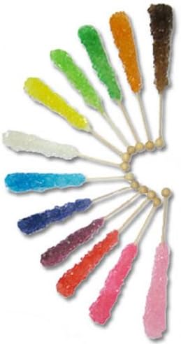 Rock Candy Sticks - Assorted (Wrapped)-20 sticks