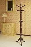 Coat Rack with Spinning Top Portion in Dark Walnut Finish