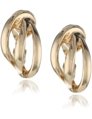 Napier "Napier Classics" Gold-Tone Comfort Twisted Clip Hoops