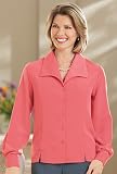 Long Sleeve Peachskin Blouse