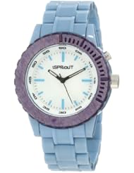 Sprout Womens ST/6500MPLB Light Blue Resin Bracelet Luminous Watch