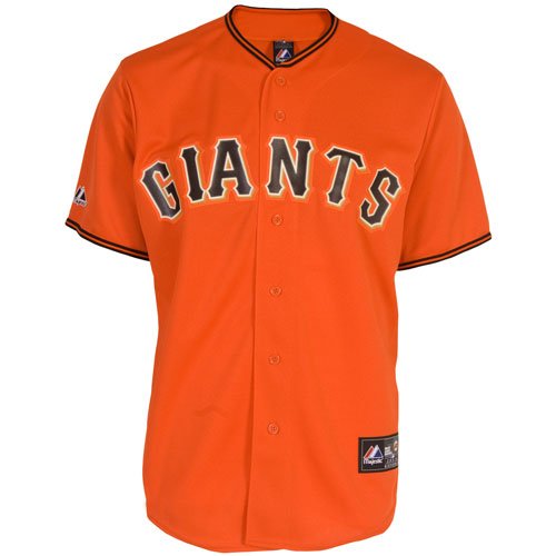 Buster Posey #28 Giants Adult Alternate Orange Replica Jersey (Large)