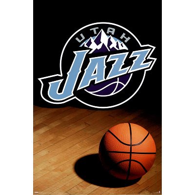(24x36) Utah Jazz (Logo, Basketball) Sports Poster Print