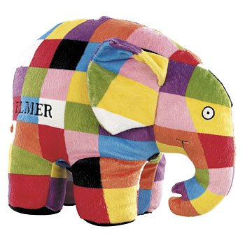 Childrens Toyshop  Toys : Large Elmer Soft Toy