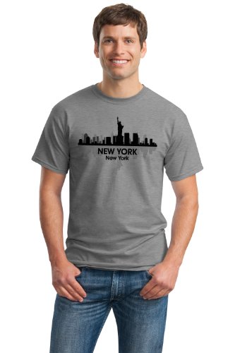 New York City Skyline Adult Unisex T-shirt / NYC, Big Apple, Manhattan Sky Tee