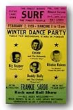 Dion, Big Bopper, Ritchie Valens, and Buddy Holly by Reproduction Concert Poster 14