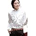 Women's Lace Ruffle Neck Long Sleeve Stand Collar OL Shirt Tops Blouse