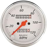 Auto Meter 1396 Arctic White In-Dash Mechanical Speedometer