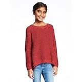 オールドネイビー OLD NAVY/ HiLoスイングセーター レッドボタン トップスニット L【並行輸入】