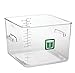 Rubbermaid Commercial Products 1980996 Square Plastic Food Storage Container, Green Label, 12 quart, Clear