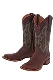 Resistol Ranch 'M4018' Shoulder Leather Cowboy Boots Mens - Chocolate
