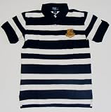 Polo Ralph Lauren Boys Broad Striped Polo Shirt - Navy
