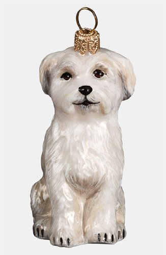 Maltese Puppy Ornament