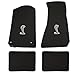 Fits 1994-2004 Ford Mustang Black Front & Rear Floor Mats - Silver Cobra Logo