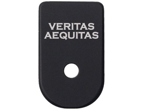 Veritas Aequitas text 2L Floor Base Plate MID for Glock 42 G42 .380 by NDZ Performance
