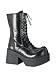 Black Platform Combat Boot - 8