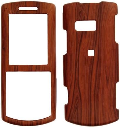 Samsung R560/ Messager II - Wood Grain Rubberized Design Snap On Cover, Hard Plastic Case, Protector - Retail Packaged