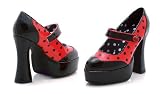 Ellie Shoes Women's 557-LADYBUG 5.5 Heel Mary Jane W/ Polka-Dot And Ladybug Button