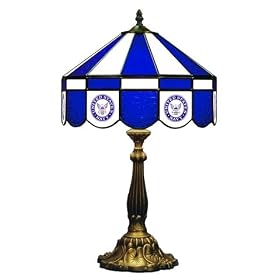 Stained Glass Table Lamp 16 Navy