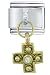Rhinetone Cross Gold Religious Italian Charms Bracelet Link