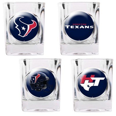 Houston Texans - 4 Piece Square Shot Glass Set w/Individual Logos