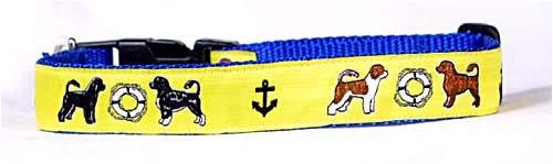 Designer Portuguese Water Dog Collar – Yellow Portuguese Water Dog Collar – Large – Made in USA