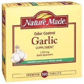 Nature Made Odor Control Garlic 1,250 mg Garlic Equivalent - 300 Tablets
