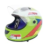 F1 & Moto GP Replica Helmet Audio High Power Speaker Sound System with iPod Dock behind the Motorised Visor! (connects to iPod - iPhone - MP3 player - USB memory stick - SD / MMC Memory card or use as a MP3, Computer Laptop or PC Speaker) & FM Radio - Full Function Remote Control Supplied (Green Model)
