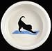 Fun Dog Bowl From Melia,Downward Dog Yoga Dog and Standing Tree Yoga Ceramic Dog Bowl