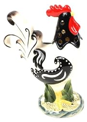 Rooster Lamp (Black & White)