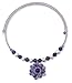 Pearl and Purple Amethyst Flower Necklace title=