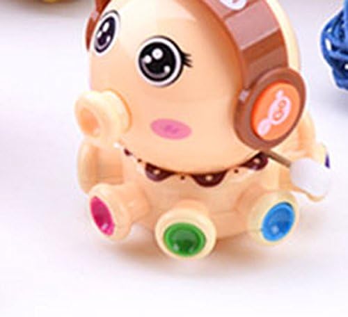 Syeer Clockwork Spring Remontoir Ribbon Winding Mechanism Gear Colorful animal shapes Newborn baby Children Plastic Clockwork Wind-up Toy Guiding Kids Color Sent at Random