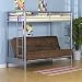 Dorel Home Products Twin-Over-Full Futon Bunk Bed, Silver