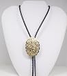 German Silver/Gold Plated Engraved Bolo Tie