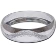 Rodium Plated Bangle Bracelets Costume Jewelry in Indian-Style 2.3 inches
