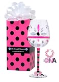 MoMo Panache My Special Moment Diva Wine Glass, with Charm, Gift Boxed