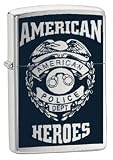 Zippo Lighter - American USA Heroes Police Chrome 24353